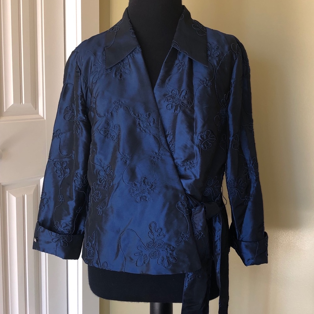 J R Nites by Caliendo wrap blouse/jacket